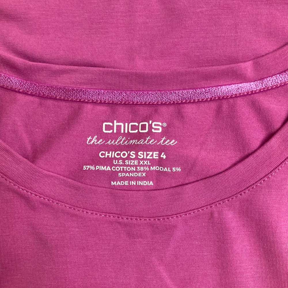NEW! Chico's Touch Of Cool Long-Sleeve Layering Tee. Size XXL (4) - Picture 2 of 5